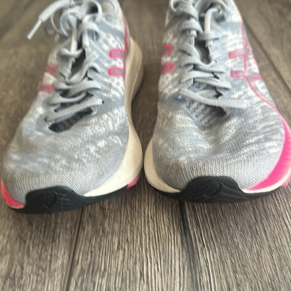ASICS shoes, size 10 1/2 gray pink yellow Gel-Kayano Lite